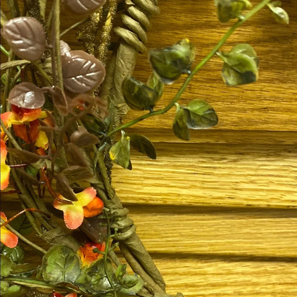 Floral Bittersweet Wreath with Orange and Green Accents